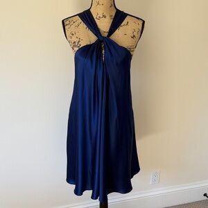 Banana Republic Belay Silk Mini Dress with Twisted Neckline